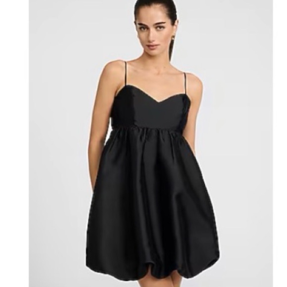 Express Black Spaghetti-Strap Mini Dress